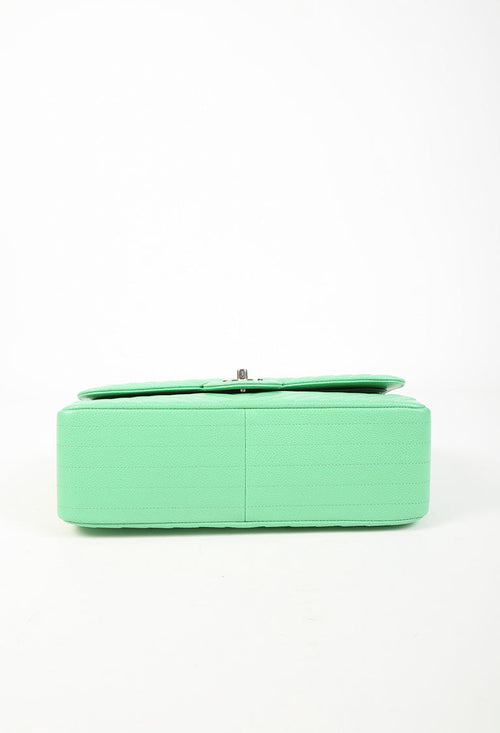 chanel green clutch purse